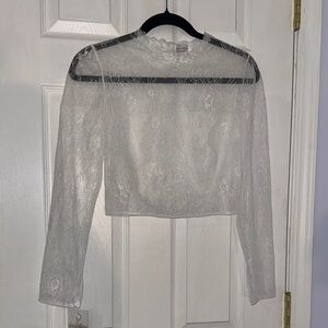 NWT- Sina D Pion Accessories Elegant White Lace Women's Top